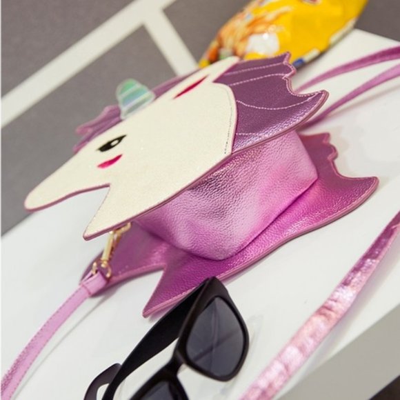 Unicorn Glitter Pink Hologram Harajuku Crossbody - Picture 4 of 8